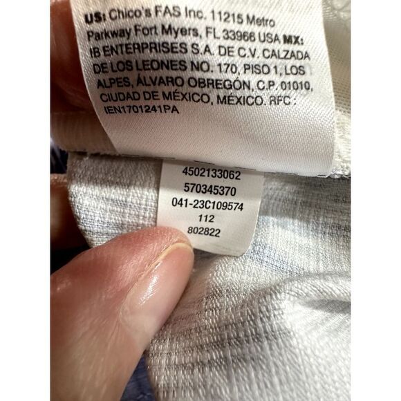 CHICO'S Women's 40th Anniversary Brigitte Ikat Cropped Pants White Size 8 - Picture 11 of 11